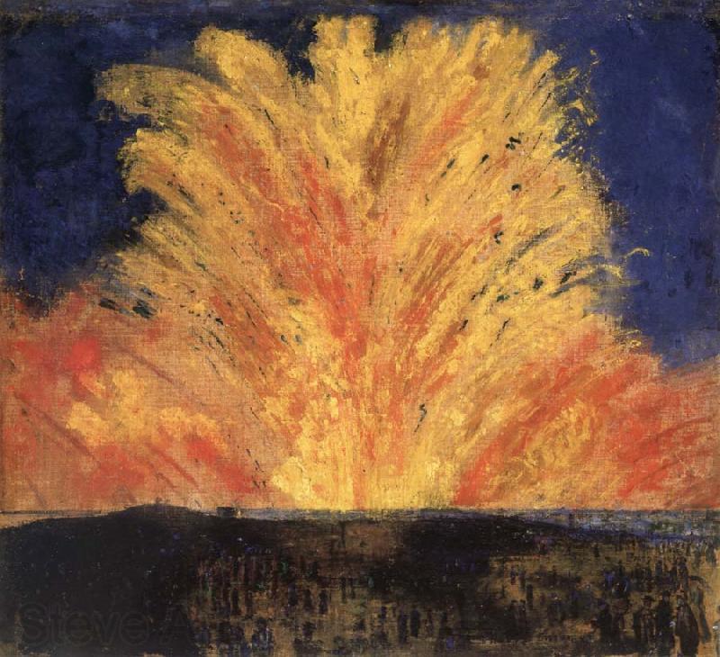 James Ensor Fireworks Spain oil painting art